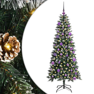 vidaXL Künstlicher Weihnachtsbaum mit 150 LEDs mit Ständer Grün 150 cm