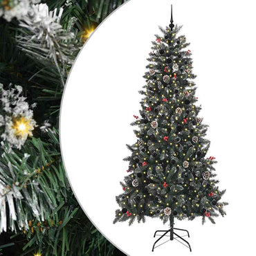 vidaXL Künstlicher Weihnachtsbaum mit 300 LEDs mit Ständer Grün 240 cm