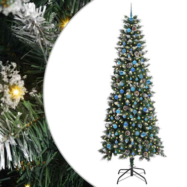 vidaXL Sapin de Noël artificiel avec 300 LED et support Vert 240 cm