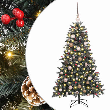 vidaXL Künstlicher Weihnachtsbaum Grün 150 cm PVC, Plastik und Stahl