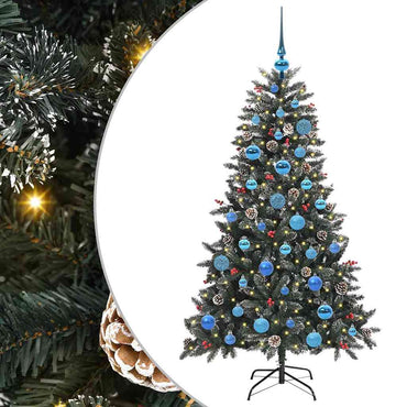 vidaXL Künstlicher Weihnachtsbaum Grün 150 cm PVC, Plastik und Stahl