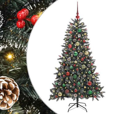 vidaXL Künstlicher Weihnachtsbaum Grün 150 cm PVC, Plastik und Stahl