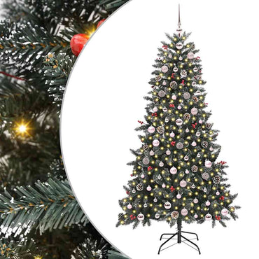 vidaXL Sapin de Noël artificiel Vert 180 cm PVC, plastique et acier