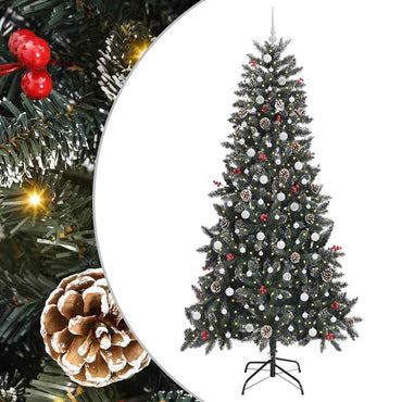 vidaXL Künstlicher Weihnachtsbaum Grün 240 cm PVC, Plastik und Stahl
