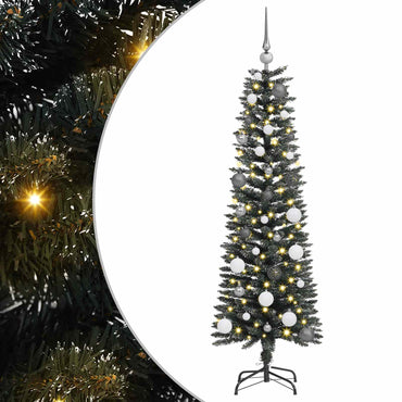 vidaXL Künstlicher Weihnachtsbaum mit 150 LEDs mit Ständer Grün 150 cm
