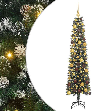 vidaXL Künstlicher Weihnachtsbaum mit 300 LEDs mit Ständer Grün 180 cm