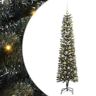 vidaXL Künstlicher Weihnachtsbaum mit 300 LEDs mit Ständer Grün 180 cm