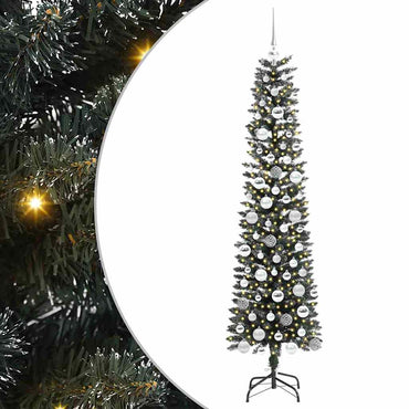 vidaXL Künstlicher Weihnachtsbaum mit 300 LEDs mit Ständer Grün 180 cm