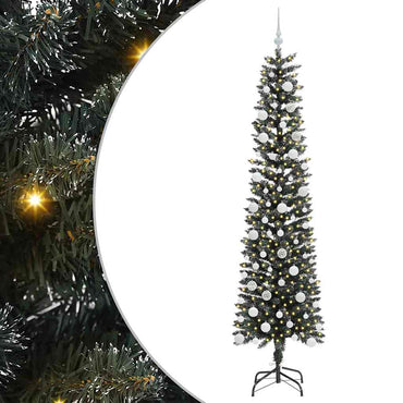 vidaXL Sapin de Noël artificiel avec 300 LED et support Vert 210 cm