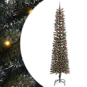 vidaXL Sapin de Noël artificiel avec 300 LED et support Vert 240 cm