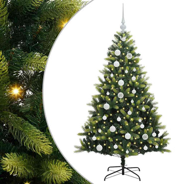 vidaXL Sapin de Noël artificiel floqué 150 LED Vert 120 cm