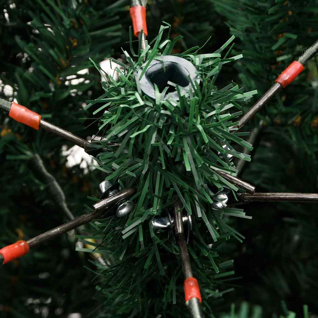 vidaXL Künstlicher geflammter Weihnachtsbaum 150 LEDs Grün 150 cm