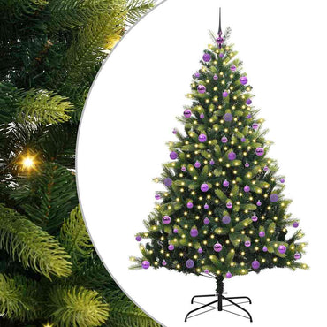 vidaXL Künstlicher Klapp-Weihnachtsbaum mit 300 LEDs Grün 210 cm
