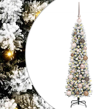 vidaXL Künstlicher Weihnachtsbaum mit 150 LEDs mit Ständer Weiß 120 cm