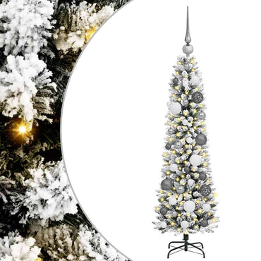 vidaXL Künstlicher Weihnachtsbaum mit 150 LEDs mit Ständer Weiß 120 cm