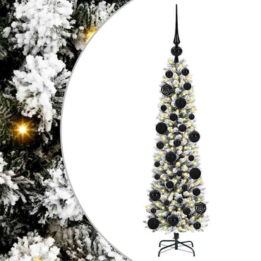 vidaXL Künstlicher Weihnachtsbaum mit 150 LEDs mit Ständer Weiß 120 cm