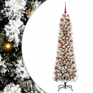 vidaXL Sapin de Noël artificiel avec 300 LED et support Blanc 180 cm