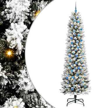 vidaXL Sapin de Noël artificiel avec 300 LED avec support Blanc 240 cm