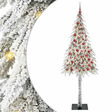 vidaXL Sapin de Noël avec 300 LED Blanc 210 cm PE et Acier