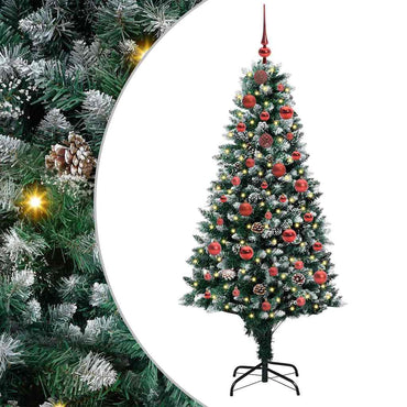 vidaXL Künstlicher Weihnachtsbaum mit 150 LEDs mit Ständer Grün 150 cm