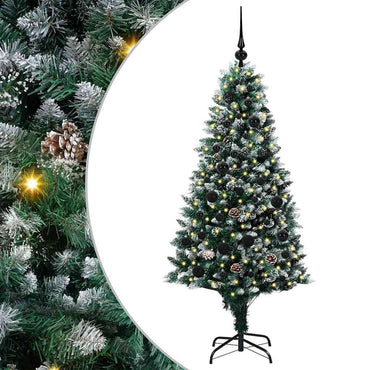 vidaXL Künstlicher Weihnachtsbaum mit 150 LEDs mit Ständer Grün 150 cm