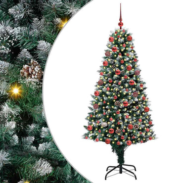 vidaXL Sapin de Noël artificiel avec 300 LED et support Vert 180 cm