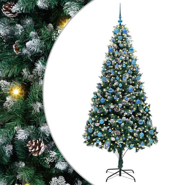 vidaXL Künstlicher Weihnachtsbaum mit 300 LEDs mit Ständer Grün 210 cm