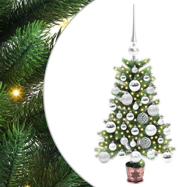 vidaXL Weihnachtsbaum mit 150 LEDs mit Ständer Grün 65 cm PE