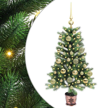 vidaXL Weihnachtsbaum mit 150 LEDs mit Ständer Grün 90 cm PE