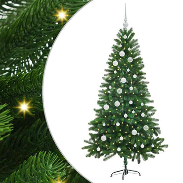 vidaXL Sapin de Noël avec 150 LED avec support Vert 150 cm PE