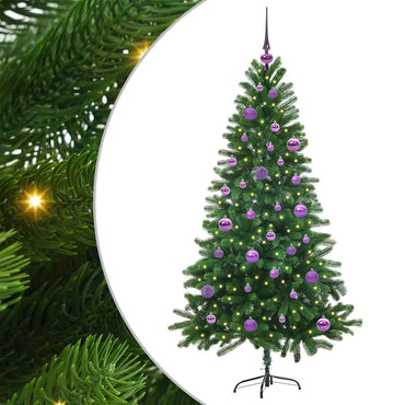 vidaXL Sapin de Noël avec 150 LED et support Vert 150 cm PE