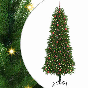 vidaXL Weihnachtsbaum mit 300 LEDs mit Ständer Grün 240 cm PE