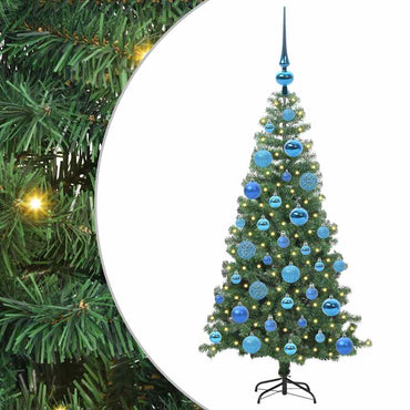 vidaXL Sapin de Noël avec 150 LED avec Support Vert 120 cm PVC