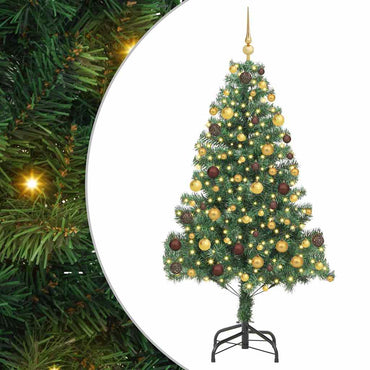 vidaXL Weihnachtsbaum mit 300 LEDs mit Ständer Grün 180 cm PVC