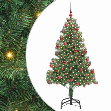 vidaXL Weihnachtsbaum mit 300 LEDs mit Ständer Grün 180 cm PVC