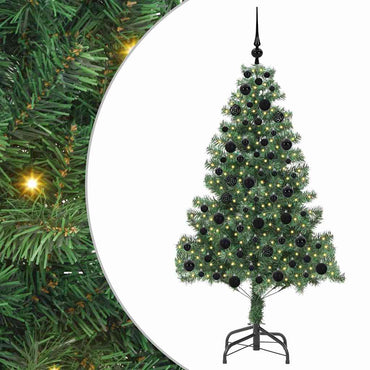 vidaXL Weihnachtsbaum mit 300 LEDs mit Ständer Grün 180 cm PVC