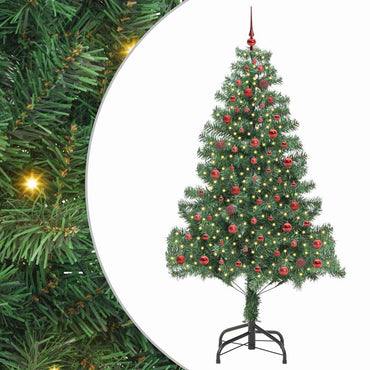 vidaXL Weihnachtsbaum mit 300 LEDs mit Ständer Grün 210 cm PVC