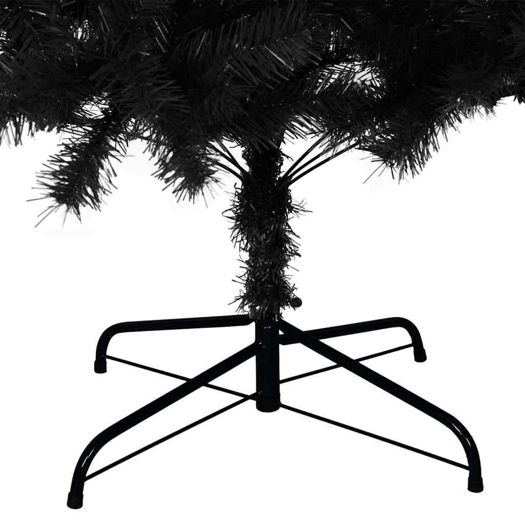 vidaXL Weihnachtsbaum mit 300 LEDs mit Ständer Schwarz 240 cm PVC