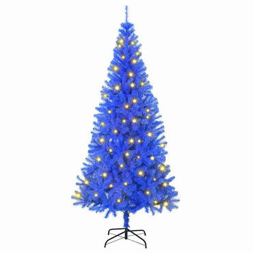 vidaXL Weihnachtsbaum mit 300 LEDs mit Ständer Blau 180 cm PVC