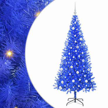 vidaXL Weihnachtsbaum mit 300 LEDs mit Ständer Blau 180 cm PVC