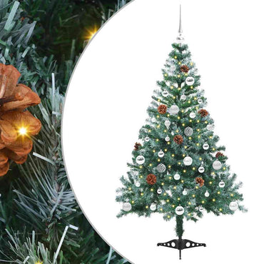 vidaXL Künstlicher Weihnachtsbaum Grün 150 cm PVC und Stahl