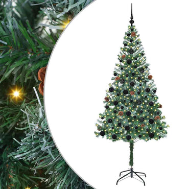 vidaXL Künstlicher Weihnachtsbaum Grün 180 cm PVC und Stahl