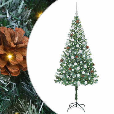 vidaXL Künstlicher Weihnachtsbaum Grün 180 cm PVC und Stahl