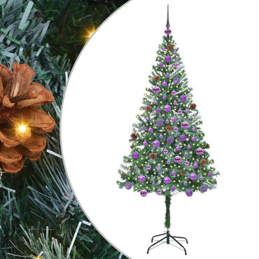 vidaXL Künstlicher Weihnachtsbaum Grün 180 cm PVC und Stahl
