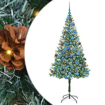 vidaXL Künstlicher Weihnachtsbaum Grün 180 cm PVC und Stahl