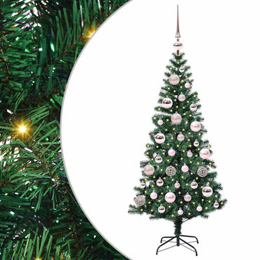 vidaXL Künstlicher vorbeleuchteter Weihnachtsbaum Grün 120 cm