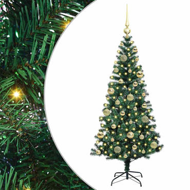 vidaXL Künstlicher vorbeleuchteter Weihnachtsbaum Grün 120 cm