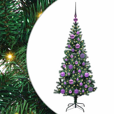 vidaXL Künstlicher vorbeleuchteter Weihnachtsbaum Grün 120 cm