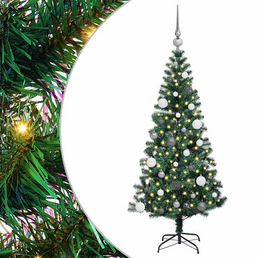 vidaXL Künstlicher vorbeleuchteter Weihnachtsbaum Grün 150 cm