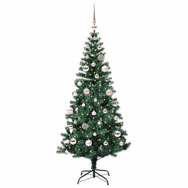 vidaXL Künstlicher vorbeleuchteter Weihnachtsbaum Grün 150 cm